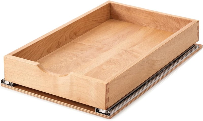 Draworia Pull Out Cabinet Drawers - 6x2 Size Options (12-23'W,18-21'D), Pre-Assembled with Soft Close Slides, Solid Beechwood, Easy Installation(12'W x 18'D) - Image 1